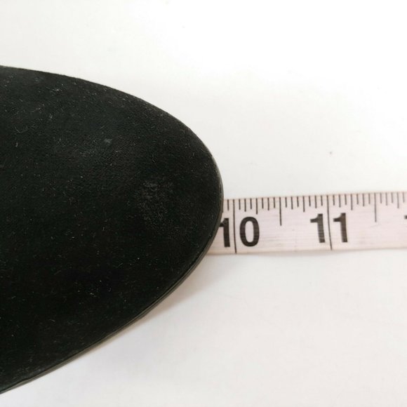 Express Womens Chelsea Faux Suede Ankle Boots 10 Black Almond Toe Zipper - Picture 6 of 10